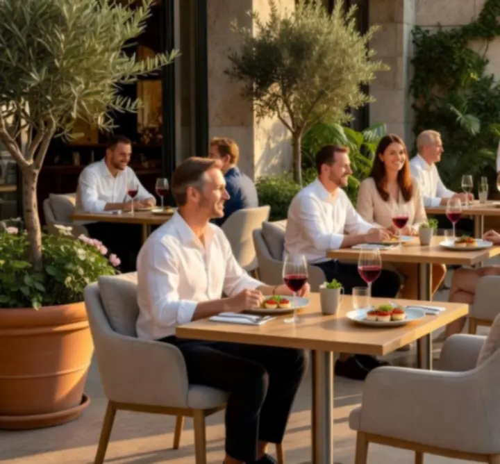 Nyári terasz pezsgős welcome itallal a Buda Dining Hub-ban